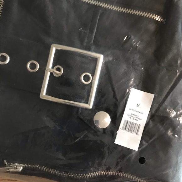 WeWoreWhat Vegan Leather Overalls - Picture 11 of 14